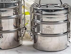 Indian-Tiffin 3 Tier Stainless Steel Small Tiffin Lunch Box