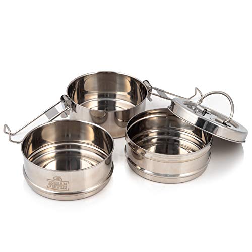 Indian-Tiffin 3 Tier Stainless Steel Small Tiffin Lunch Box