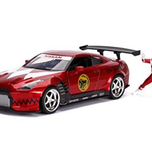 Jada 1:24 Diecast 2009 Nissan GT-R with Red Ranger Figure for Boys