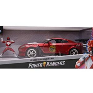 Jada 1:24 Diecast 2009 Nissan GT-R with Red Ranger Figure for Boys