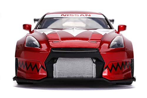 Jada 1:24 Diecast 2009 Nissan GT-R with Red Ranger Figure for Boys