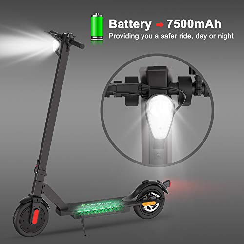 Electric Scooter 7.5AH Long-Range Battery 8.5" Pneumatic Tires Up to 15 Miles Range Powerful 250W Motor Max Speed 15.5 MPH, UL Certified Adult Foldable and Portable E-Scooter for Commute & Travel