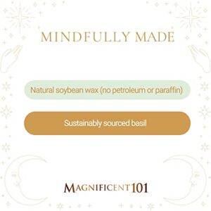 Magnificent 101 Sacred Plants Smudge Candle for House Energy Cleansing, Banish Negative Energy – 6 oz Natural Soy Wax | 24-Hour Burn Time | for Spiritual Purification, Manifestation & Chakra Healing