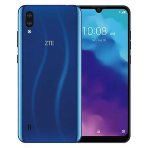 zte blade a5 2020, 4g lte, international version (no us warranty), 32gb, 2gb, dual sim, blue - gsm unlocked (t-mobile, at&t, metro, straight talk)