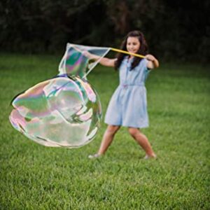 4 Big Bubble Wands & WOWMAZING Giant Bubble Powder Mix-6 Packets Makes 6 GALLONS | Turns Dish Detergent into Big Bubbles | Non Toxic Safe & Natural | Birthdays, Outdoor Family Fun for Girls & Boys