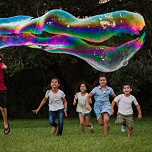 4 Big Bubble Wands & WOWMAZING Giant Bubble Powder Mix-6 Packets Makes 6 GALLONS | Turns Dish Detergent into Big Bubbles | Non Toxic Safe & Natural | Birthdays, Outdoor Family Fun for Girls & Boys