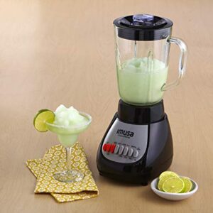 IMUSA USA GAU-80313B Black 10-Speed Blender with Glass Jar 4, 42 oz