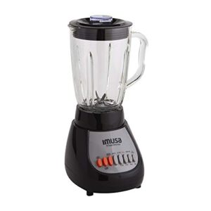 IMUSA USA GAU-80313B Black 10-Speed Blender with Glass Jar 4, 42 oz