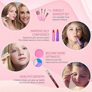 Bakeling Kids Makeup Kit for Girl, 21 Pcs Makeup Kids,Play Makeup for Little Girls Age 3,Makeup for Kids, Toddler Makeup Kit, Girls Play Makeup Set Washable Makeup Toys for Party/Cosplay,Girls Toys