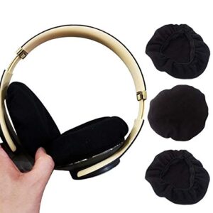 HONBAY 2Pairs Stretchable and Washable Headphone Covers Earcup Protectors Headset Earpad Cloth Cover for Gym Training Aviation Racing Gaming Headsets