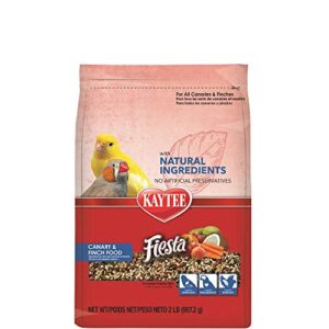 kaytee fiesta with natural colors canary/finch food, 2 lbs.