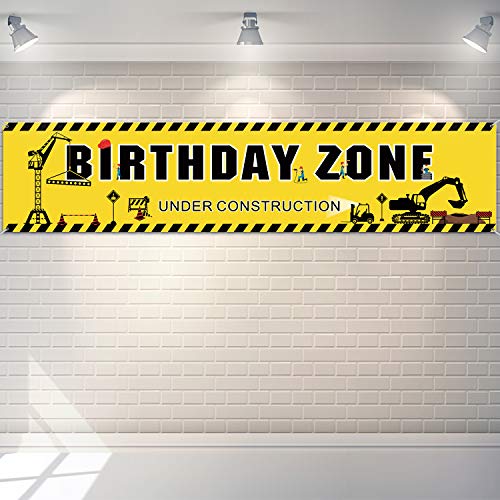 Construction Banner Dump Truck Birthday Banner Boys Birthday Party Decorations Construction Themed Party Supplies Dump Truck Digger Zone Photo Booth Props