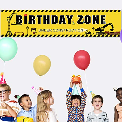 Construction Banner Dump Truck Birthday Banner Boys Birthday Party Decorations Construction Themed Party Supplies Dump Truck Digger Zone Photo Booth Props