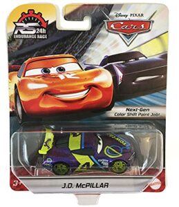 disney pixar cars j.d. mcpillar rs 24h endurance race with next-gen color shift paint job 2020