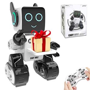 robot toy for kids, intelligent interactive remote control robot with built-in piggy bank educational robotic kit walks sings and dance for boys and girls birthday