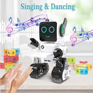 Robot Toy for Kids, Intelligent Interactive Remote Control Robot with Built-in Piggy Bank Educational Robotic Kit Walks Sings and Dance for Boys and Girls Birthday