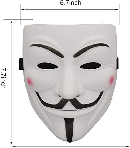 V for Vendetta Mask, Halloween Masks - Guy Masks for Kids Costume