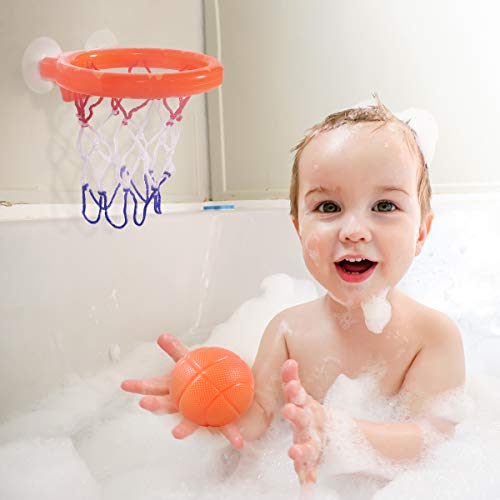 KXT Baby Bath Toys, Basketball Toy with Suction Cup, Bath Toy for Toddler, Toy for Boys & Girls 3 Months and up, Perfect Baby Toy for Gift