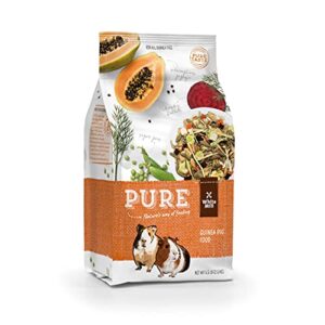 Witte Molen Pure Guinea Pig Food Mixture Papaya & Peas Dry, Mixture of hay, Fruits and Vegetables enriched with Vitamin C Promotes Digestion (Abyssinian, American, Coronet, Peruvian)