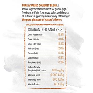 Witte Molen Pure Guinea Pig Food Mixture Papaya & Peas Dry, Mixture of hay, Fruits and Vegetables enriched with Vitamin C Promotes Digestion (Abyssinian, American, Coronet, Peruvian)