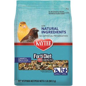 kaytee forti-diet pro health with natural colors canary and finch food, 2 lbs.