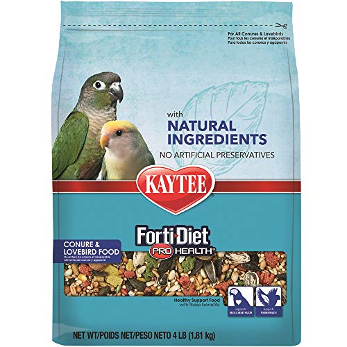 Kaytee Forti-Diet Pro Health with Natural Colors Conure and Lovebird Food, 4 lbs.