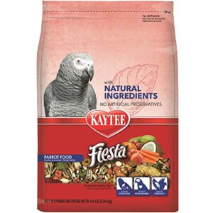 kaytee fiesta with natural colors parrot food, 4.5 lbs.