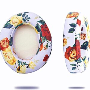 1 Pair Replacement Ear Cushion Pads Cover Fit for Beats Studio 2.0 and Studio 3.0 Over Ear Headphones (White Flora)