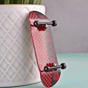 Skull Fingerboards Japan Red Edition 34mm Pro Complete Professional Wooden Fingerboard Mini Skateboard 5 PLY with CNC Bearing Wheels