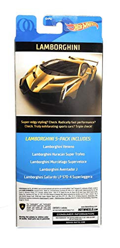 Mattel Hot Wheels Lamborghini 5 Pack