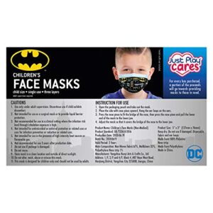 Masks Children’s Single Use Face, Batman™, 14 Count, Small, Ages 2-7, by Just Play