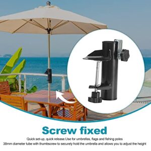 ZHANGLI Umbrella Holder Fixed Clip - Universal Home Balcony Patio Parasol Chair Clamp Beach Courtyard Garden Portable Mount Rainy Day Sunny Day