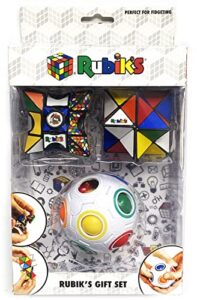 rubik's cube 3-piece gift set (rainbow ball, magic star puzzle and magic star spinner) pocket educational and stem toy, brain teaser, stress relief, fun, additive fidget toys for adults, teen and kids