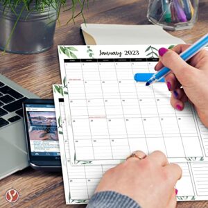 2023 Year Desk Calendar 11" x 8.5" Desktop or Wall Planner, Tear-Off Pad for Easy Planning, Includes a Notes Section To Do's for the Year of 2023