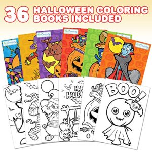 ArtCreativity Halloween Coloring Books for Kids, Pack of 36, 5” x 7” Mini Booklets, Fun Halloween Treats Prizes, Favor Bag Fillers, Birthday Party Supplies, Art Gifts for Boys and Girls