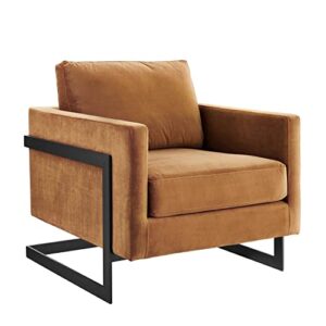 modway posse upholstered sofas/sectionals/armchairs, black cognac
