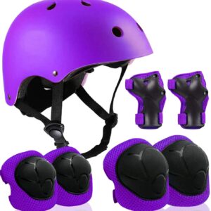 Adjustable Helmet for Ages 5-16 Kids Toddler Boys Girls Youth,Protective Gear with Elbow Knee Wrist Pads for Multi-Sports Skateboarding Bike Riding Scooter Inline skatings Longboard Roller Skate