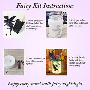 LAYKEN Fairy Lantern Craft Kit for Kids - DIY Make Your Own Fairy Lantern Jar Decor Craft for Girls Age 6 7 8 9 10 Year Old, Great Gift for Girl’s Room,Yard, and Garden Decor Art Project