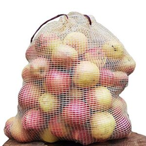 ShoplineON Reusable Vegetable Storage Bags 30 lbs – Heavy Duty Grocery Mesh Sacks Holds up to 30 lbs - Breathable Produce Citrus Potato Onion Storage - Washable Net Bags 18” x 26” Pack of 5