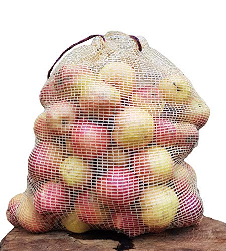 ShoplineON Reusable Vegetable Storage Bags 30 lbs – Heavy Duty Grocery Mesh Sacks Holds up to 30 lbs - Breathable Produce Citrus Potato Onion Storage - Washable Net Bags 18” x 26” Pack of 5