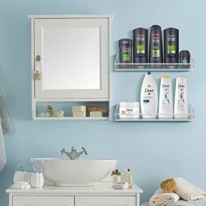 Sorbus Acrylic Bathroom Floating Display Shelves, Clear Shelf Storage for Bath Toiletries, Bookshelf, Spice Rack Wall Mounted, Clear