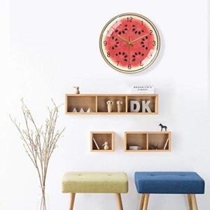 NO Brands Cartoon Fruit Modern Minimalist Household Wall Clock Living Room Personality Creative clock-12 inches_178 Black