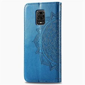 Asdsinfor Compatible with Xiaomi Redmi Note 9S Case Wallet Case Credit Cards Slot with Stand for PU Leather Shockproof Flip Compatible with Redmi Note 9 Pro/Redmi Note 9 Pro Max Mandala Blue SD