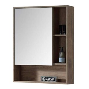 fine fixtures surface mount 24" bathroom medicine cabinet, grey - left hand door