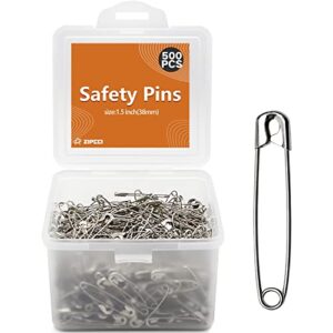 500 pcs zipcci 1.5 inch safety pins,small safety pins for home office use diy crafts jewelry making