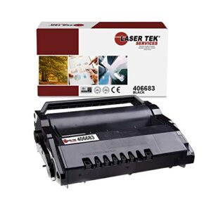 laser tek services compatible toner cartridge replacement for ricoh aficio sp5200 406683 works with ricoh aficio sp 5200dn 5210sf 5210dn printers (black, 1 pack) - 25,000 pages