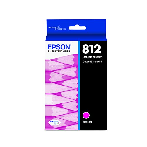 Epson T812 DURABrite Ultra Ink Standard Capacity Magenta Cartridge (T812320-S) for Select Workforce Pro Printers