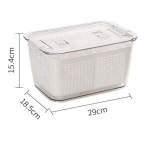 MRT Produce saver storage containers - Fresh Vegetable Fruit Storage Containers - Fridge Food Storage Containers - Keep Vegetables Fresh Easy to Clean(White, 4.5 L)