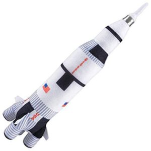 artcreativity saturn rocket plush toy for kids, 18.5 inch space shuttle stuffed toy with realistic details, space room décor, nasa spaceship nursery décor, great outer space toys for boys and girls