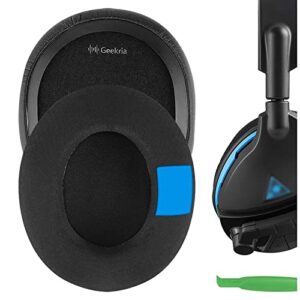 geekria sport cooling gel replacement ear pads for turtle beach stealth, ear force, call of duty, recon, series headphones ear cushions, headset earpads, ear cups repair parts (black)